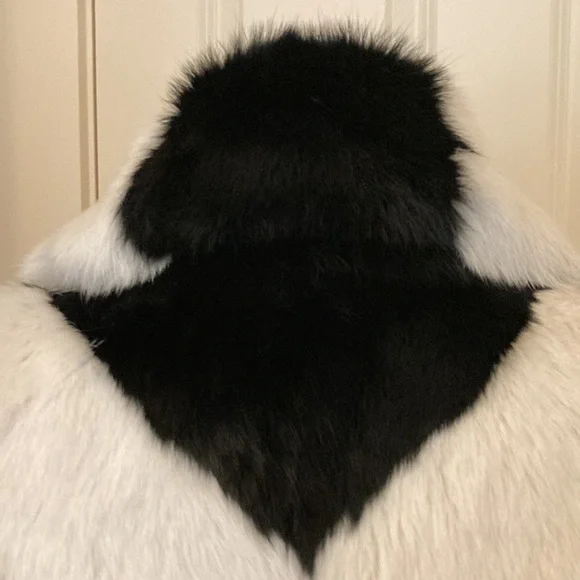 Adorable black and white rabbit coat